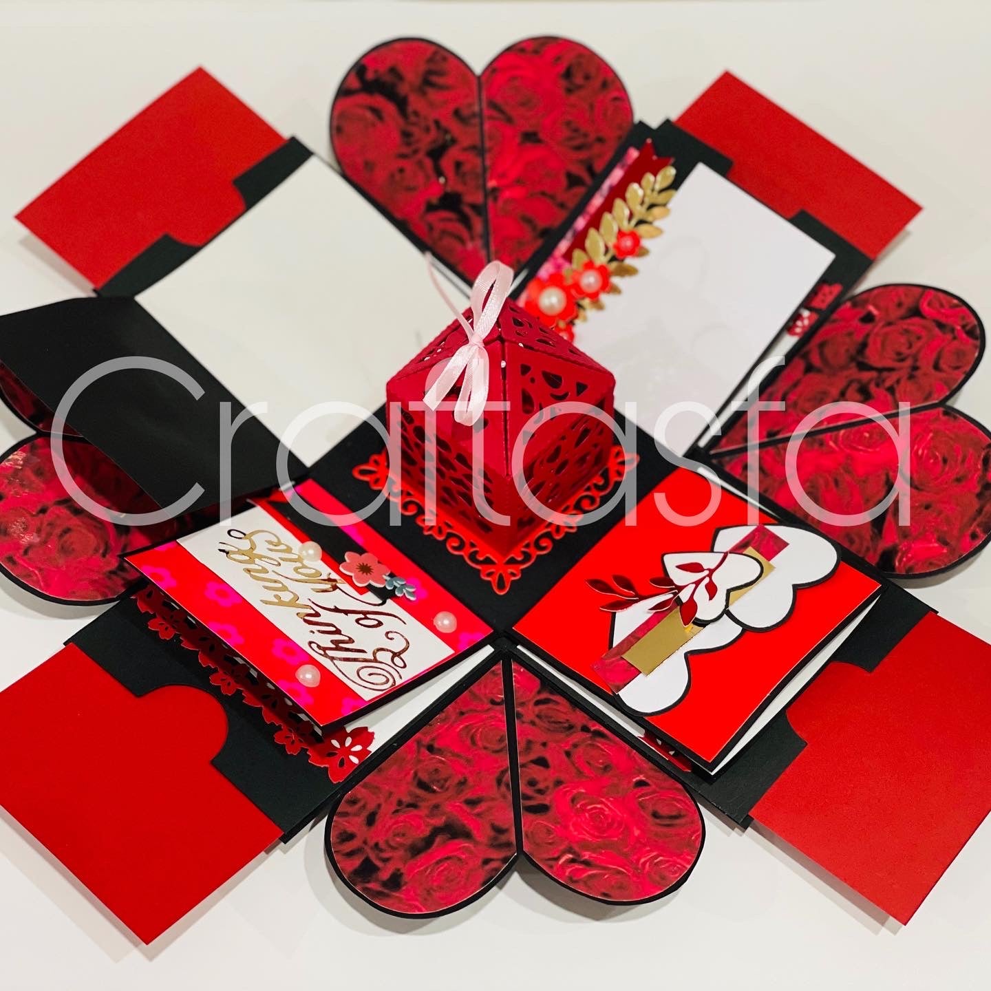 Handmade Luxury Explosion Gift Box – Floral & Butterfly Edition