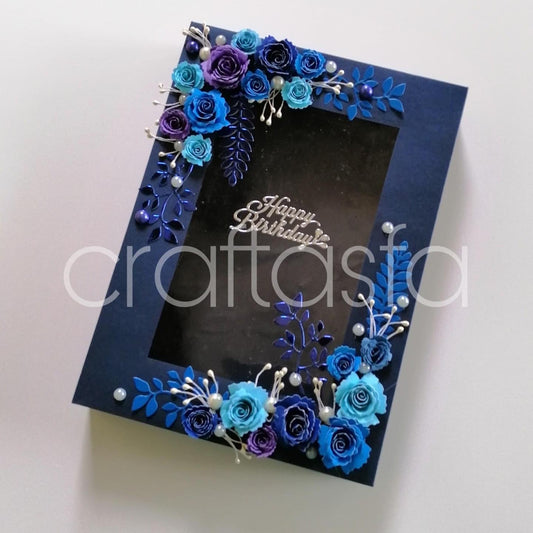 Luxury Blue Rose Birthday Keepsake Box