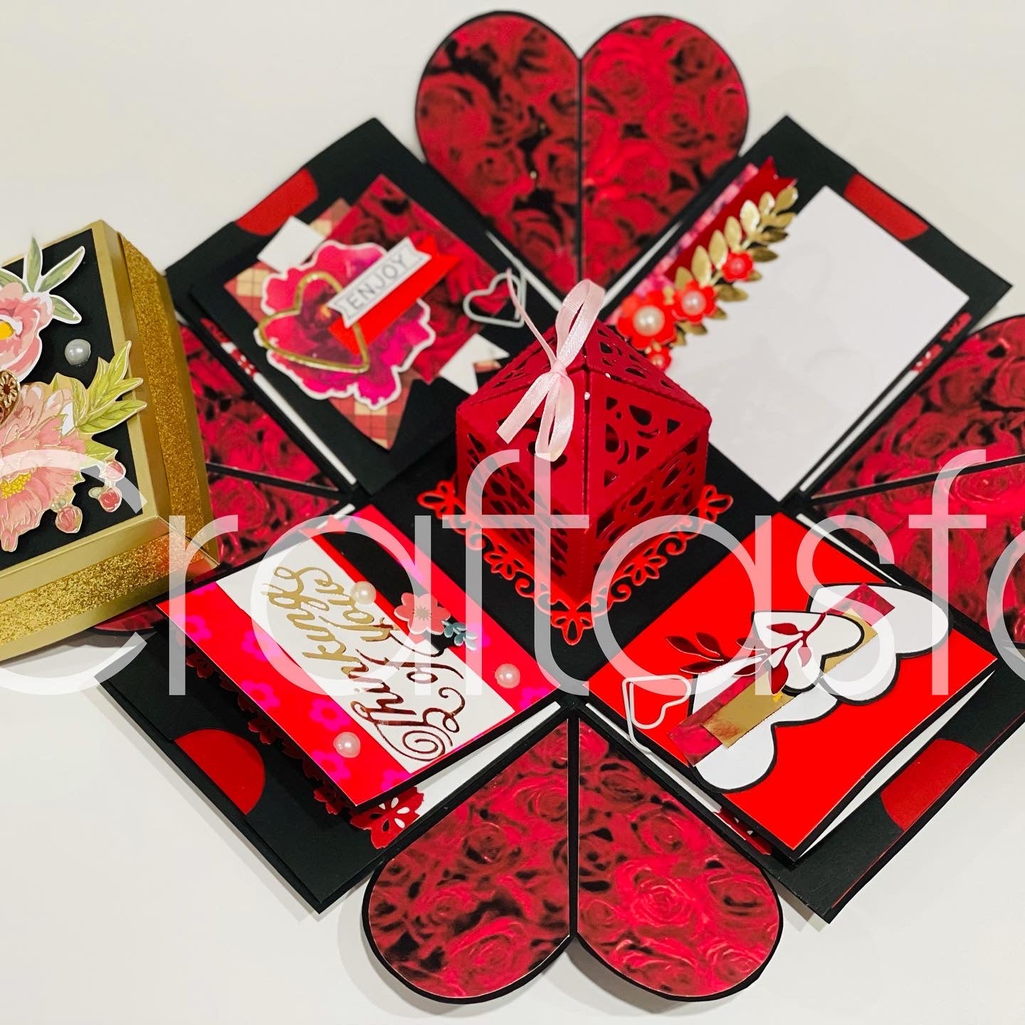 Handmade Luxury Explosion Gift Box – Floral & Butterfly Edition