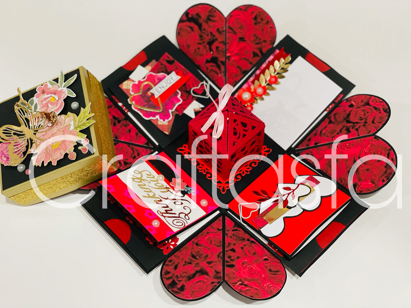 Handmade Luxury Explosion Gift Box – Floral & Butterfly Edition
