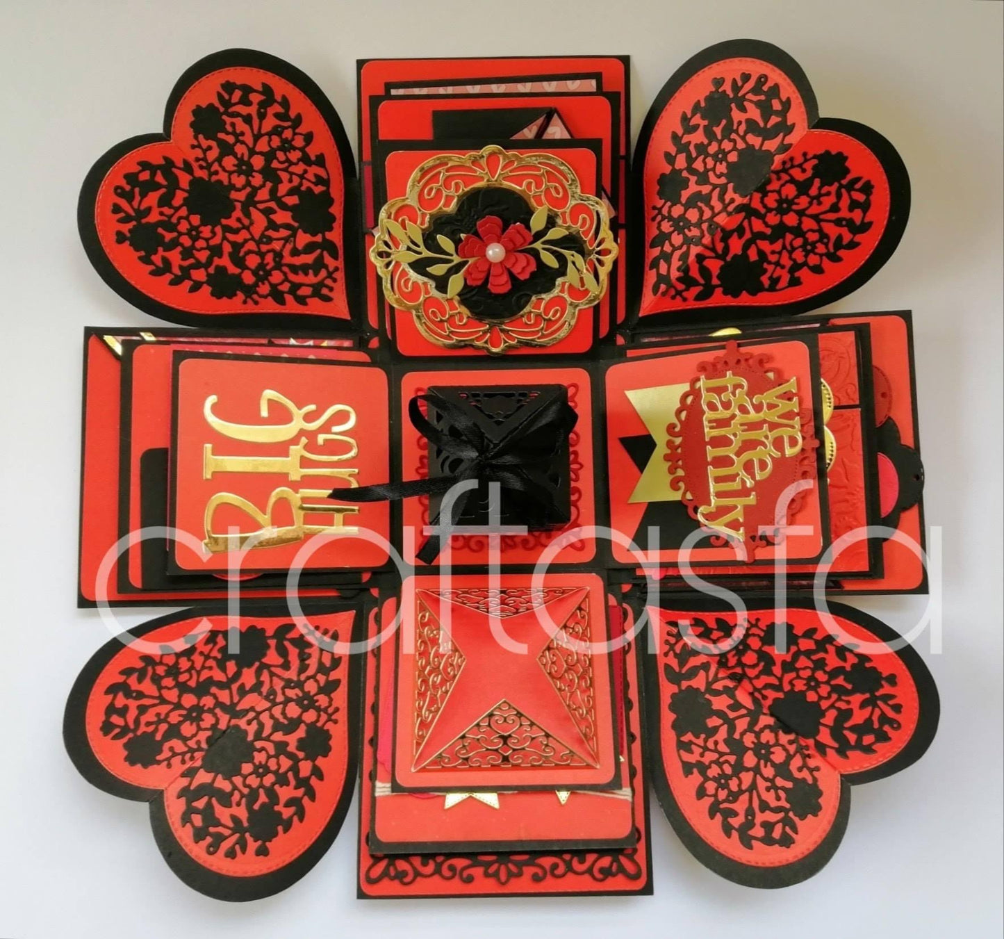 Handmade Anniversary Explosion Gift Box – Red Rose Edition
