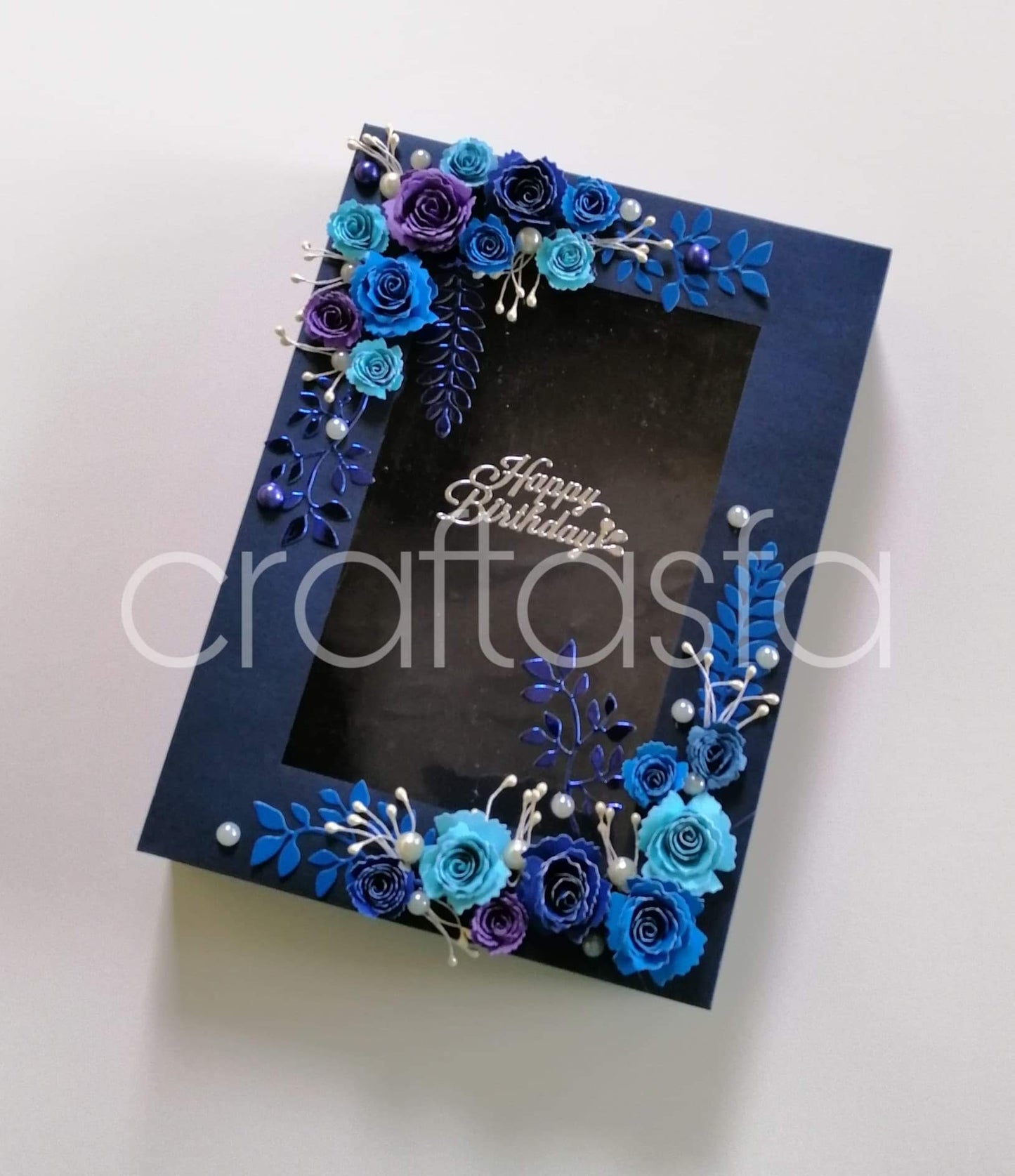 Luxury Blue Rose Birthday Keepsake Box